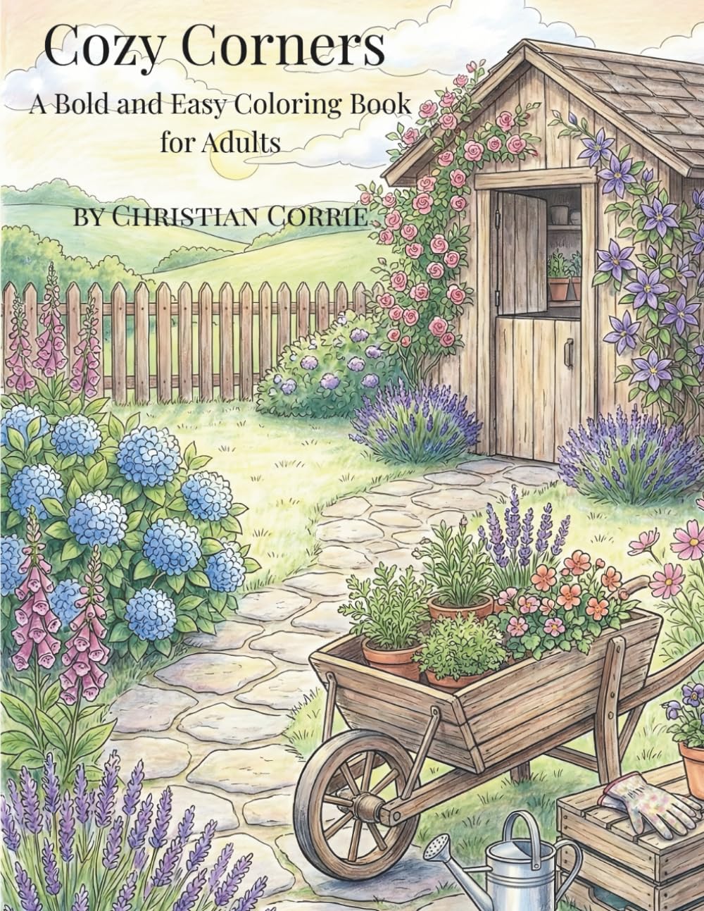 Cozy Corners: A Bold and Easy Coloring Book for Adults