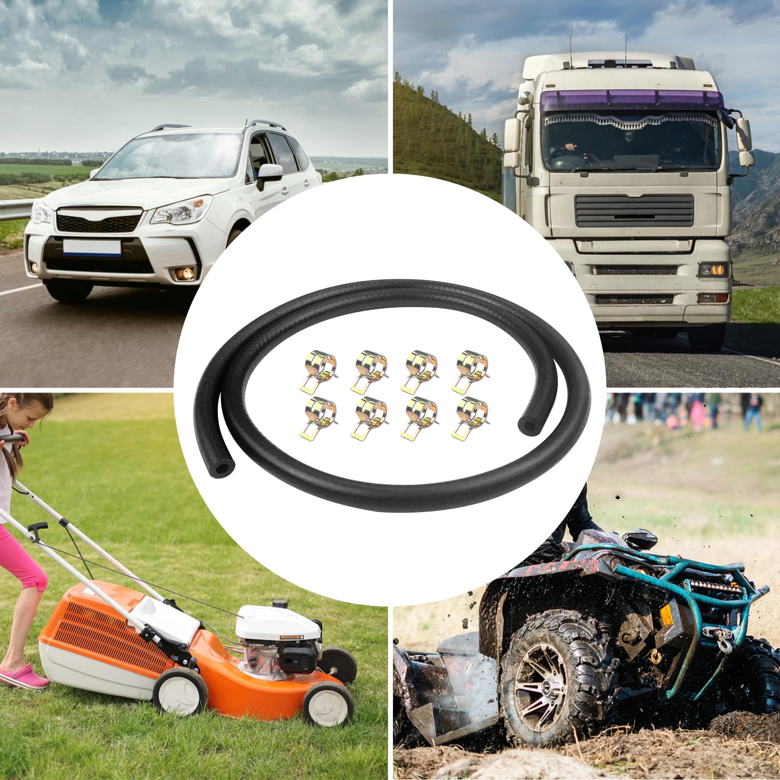 Newpop Tubo Benzina 6mm - 1 Metro Con Fascette, Per Auto, Moto, Trattori E Piccoli Motori - Foto 12