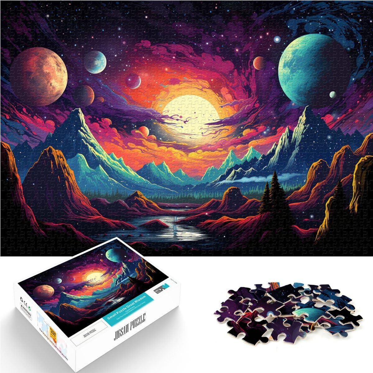 2000 Piece Jigsaw Puzzles for Adults Jigsaw planetary landscape Jigsaw Puzzle Christmas Birthday Gifts 27.56 in x39.37 in for teenager Age 14+ โ image 1