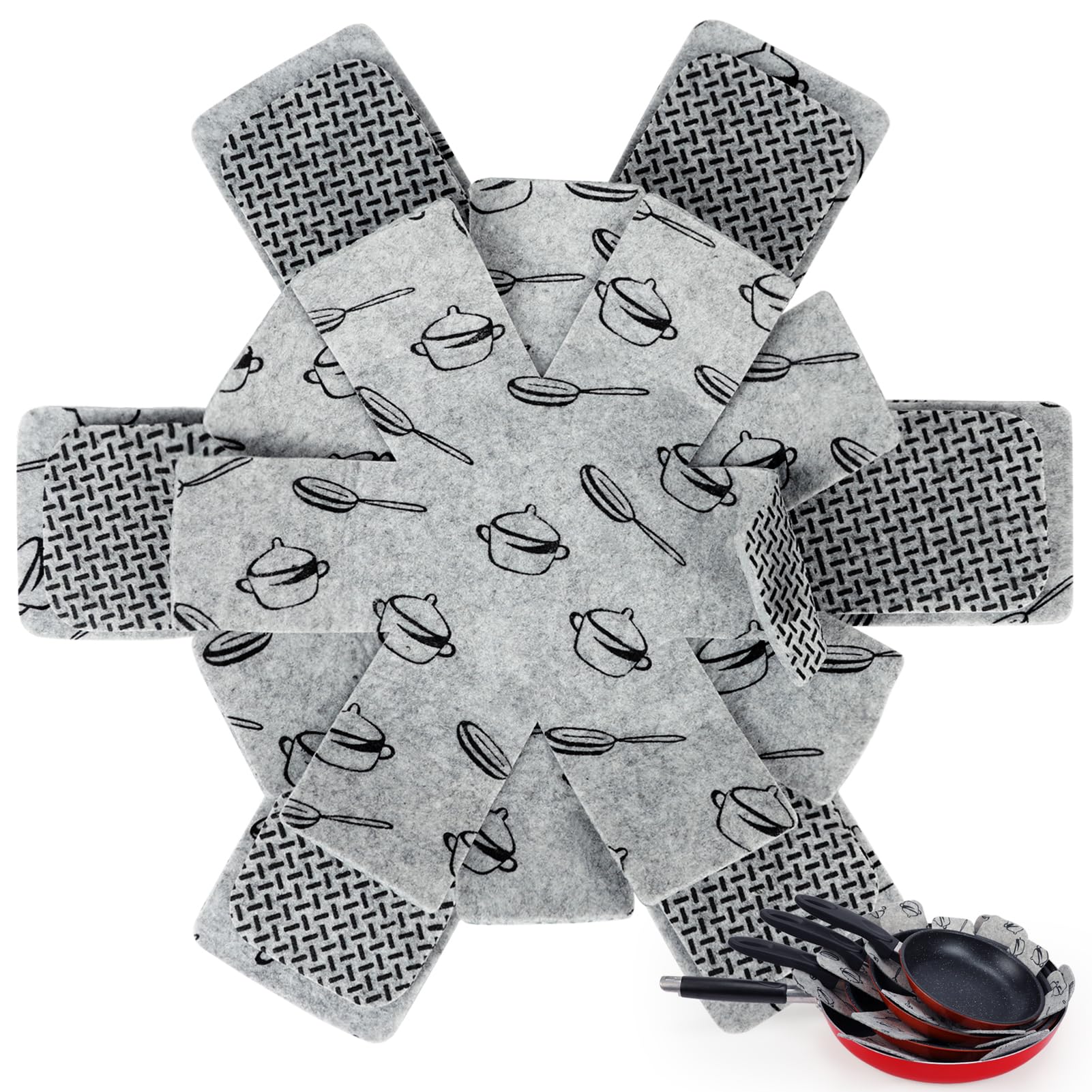 BOYAN Pot & Pan Protectors - Stack & Protect! -14 BOYAN Pot & Pan Protectors - Stack & Protect! -14
