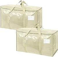 Vista 10 de Ticonn - Bolsa de transporte extragrande con cremalleras y asas de transporte, resistente, para ahorrar espacio, color azul