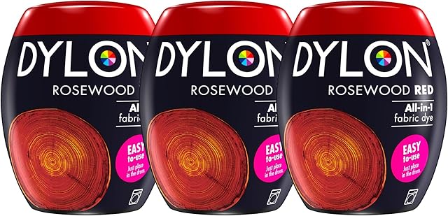 Dylon 350g Rosewood Red Machine Dye Pod 3 Pack