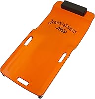 Lisle 93202 Orange Neon Low Profile Plastic Creeper - Ergonomic Comfort, 300 lb Capacity, Durable Rollers