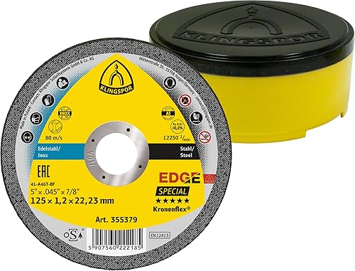 Klingspor Edge Lot de 25 disques à tronçonner droits 125 x 1