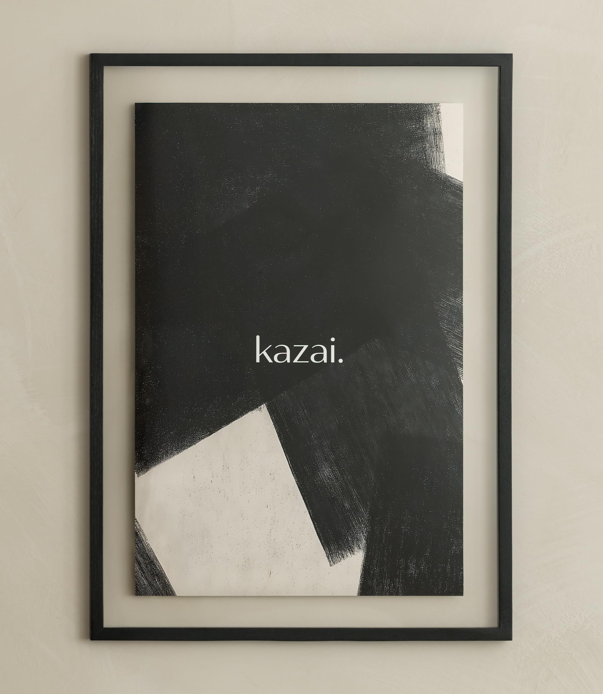 Kazai. Cadre Photo 'Toke' | A2 / 40x50 / 40x60 | Cadre photo en bois design de Berlin | Avec passe-partout et double vitrage | Décoration en bois | Chêne, noir