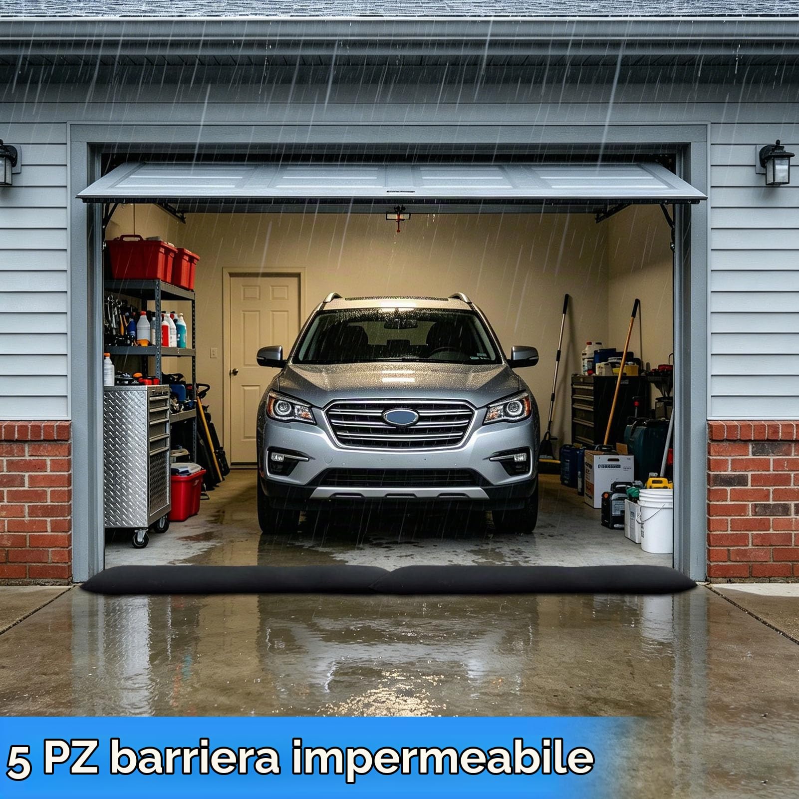 Barriere antiallagamento attivate dall'acqua, 5 pezzi Barriera d'acqua Sacchi di sabbia senza sabbia Barriere antiallagamento assorbenti Assorbitore d'acqua riutilizzabile per