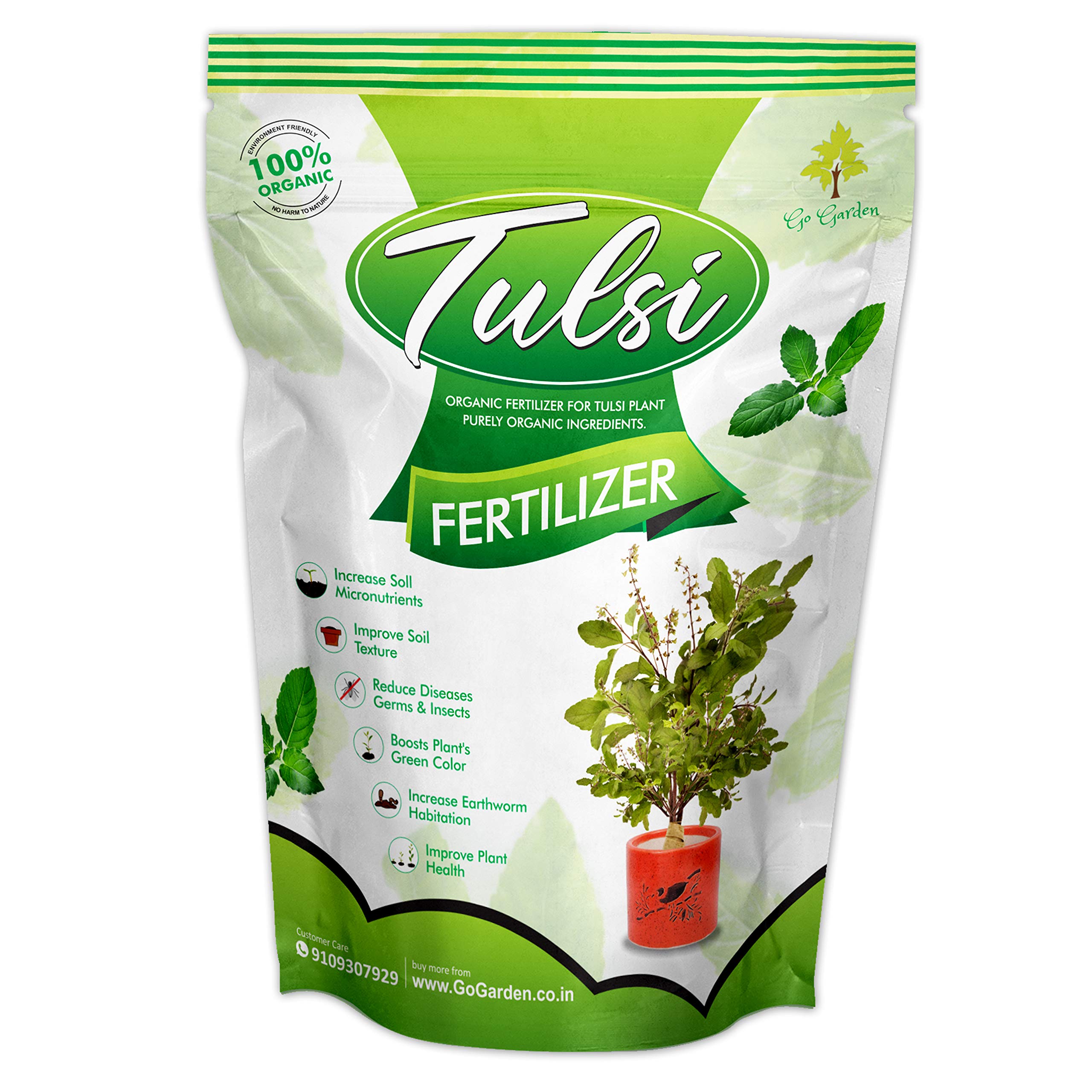Go Garden Organic Tulsi Fertilizer for tulsi Plant Organic natural Fertilizer For holy basil Plant 950 Grams (B08SJ6WJTB) Amazon Price History, Amazon Price Tracker