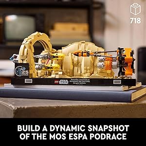 LEGO Star Wars: The Phantom Menace Mos ESPA Podrace Diorama, Build and Display Model for Adults, Star Wars Fan Gift with Anakin Skywalker's Podracer, 75380