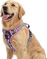 Vista 50 de Funfox Arnés para perro sin tirones, arnés de chaleco ajustable para mascotas, material súper suave con mango vertical, fácil control, paseo