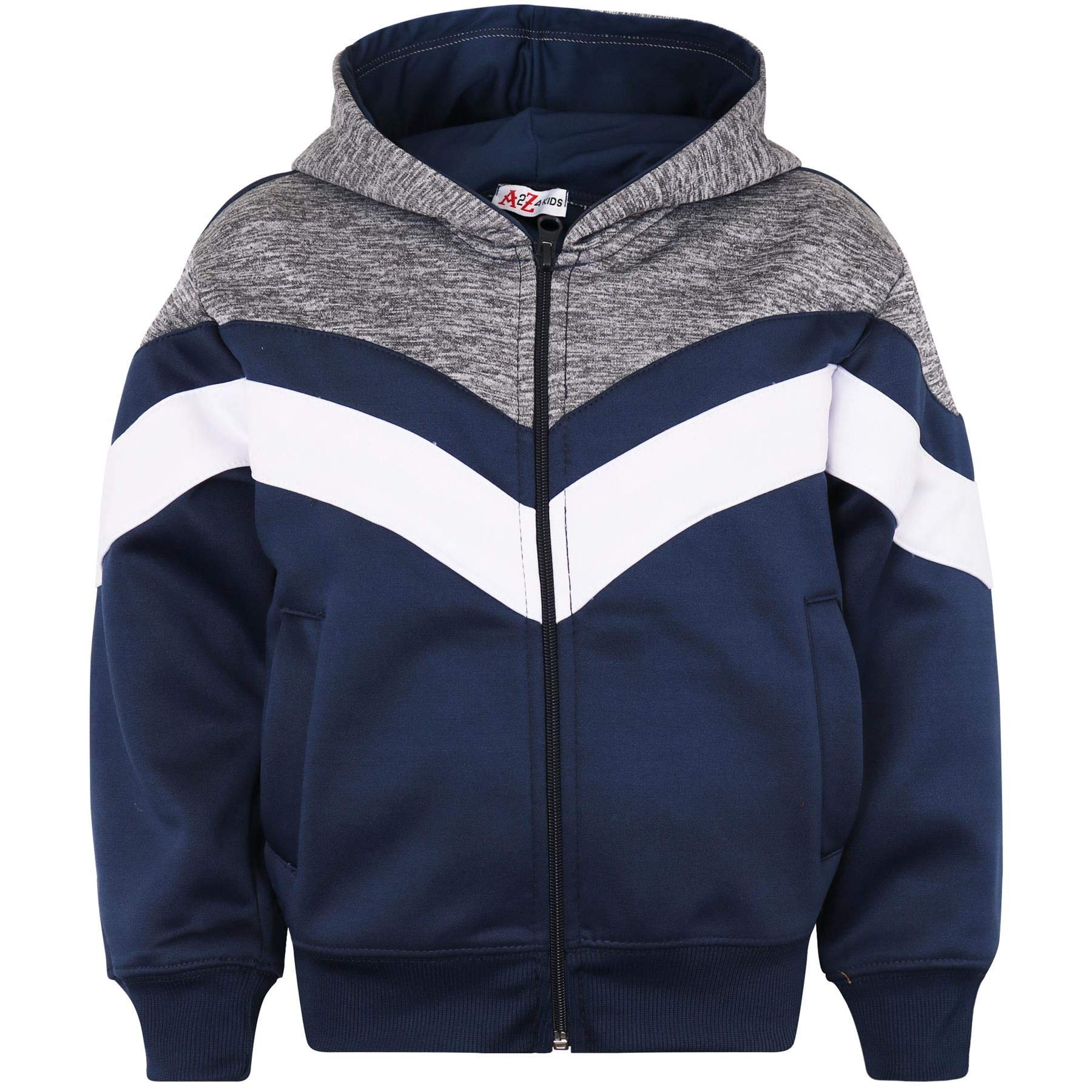 A2Z 4 Kids Mädchen Jungen Unisex Trainingsanzug Kontrast Einsätze Fleece Kapuzen Reißverschluss Hoodie Und Hose Fitnessstudio Tragen Sie Einen Jogginganzug Jogginghose Alter 5-13 Jahre