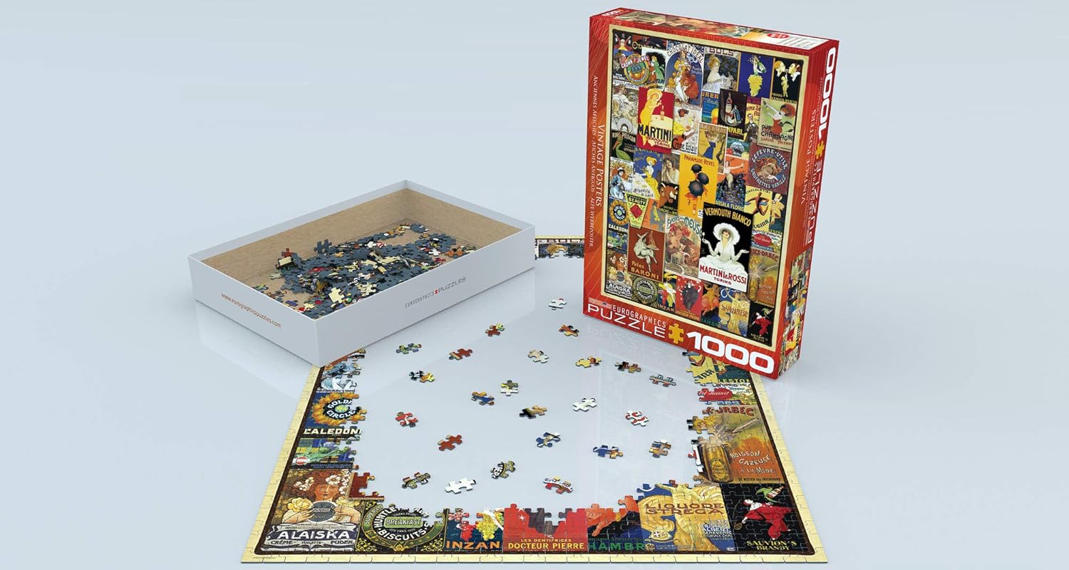 Vintage Posters Collage 1000pc Puzzle