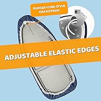 Vista 5 de Funda y almohadilla inteligente para tabla de planchar de 12.5 x 30 pulgadas con tamaño estándar, se adapta a la tabla pequeña, mini tabla, fácil