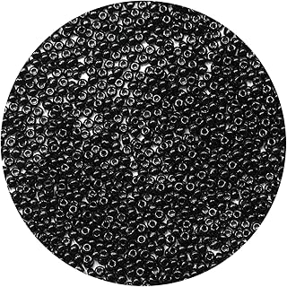 ORNSHIZI 3mm Black Seed Beads 8/0 50gram About 1780pcs Seed Beads for Making Wrist Bracelet Earring Necklace Jewelry