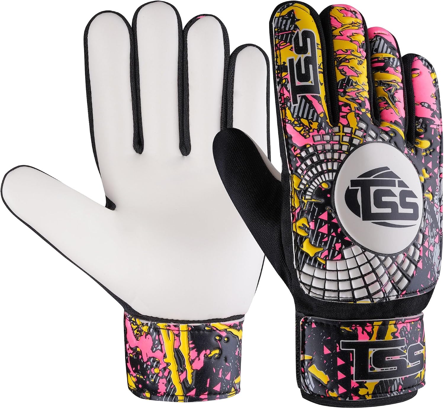Soccer Goalie Gloves for Kids Boys Children,Youth & Adult Football Goalkeeper Gloves with Double Wrist Protection and 4mm Latex Anti-Slip Strong Grips Palm