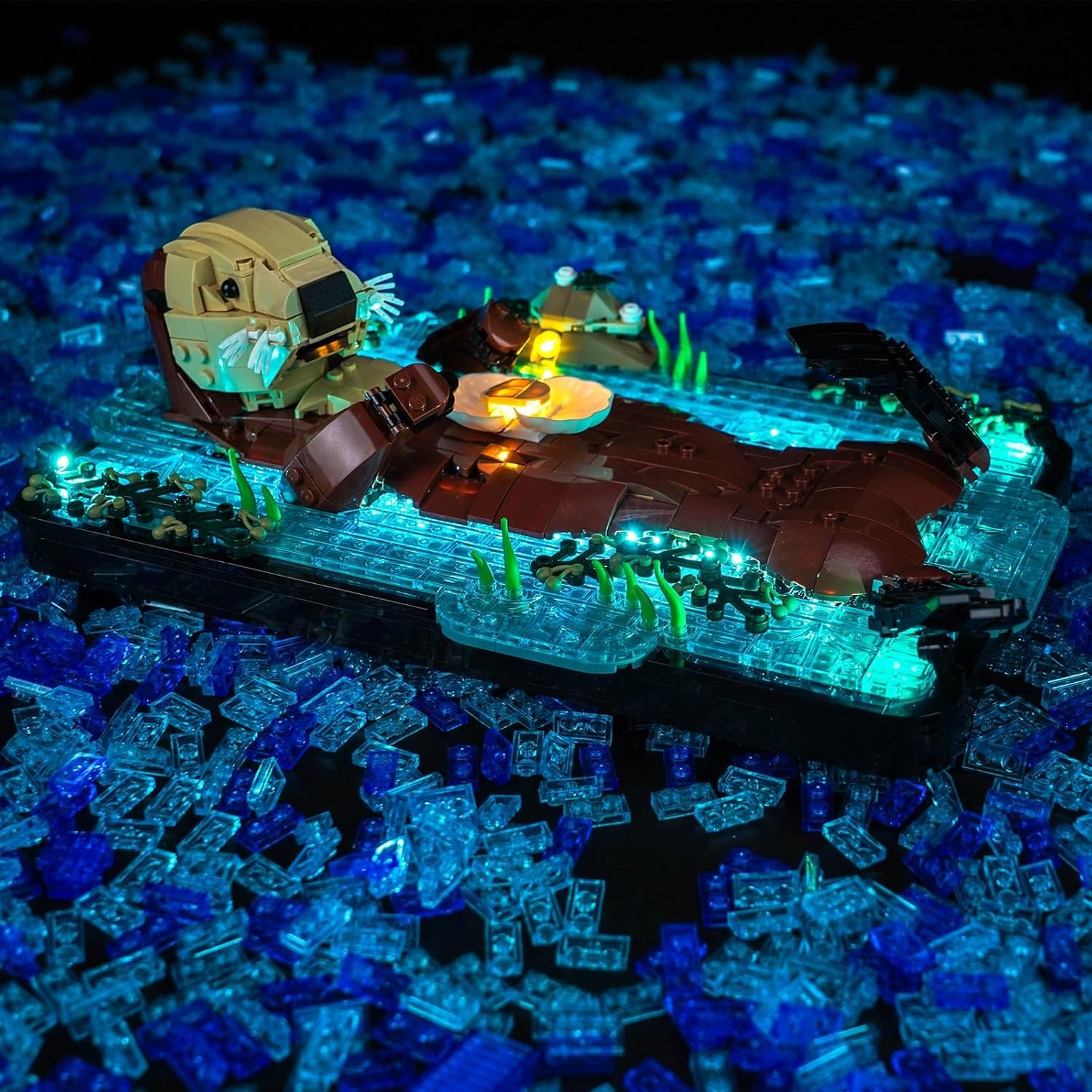 LocoLee Light kit Compatible with Lego 21366 Floating Sea Otters - No Actual Model Only Lights, LED Lighting Accessories Compatible with Lego Sea Otters 21366 (Standard Version)