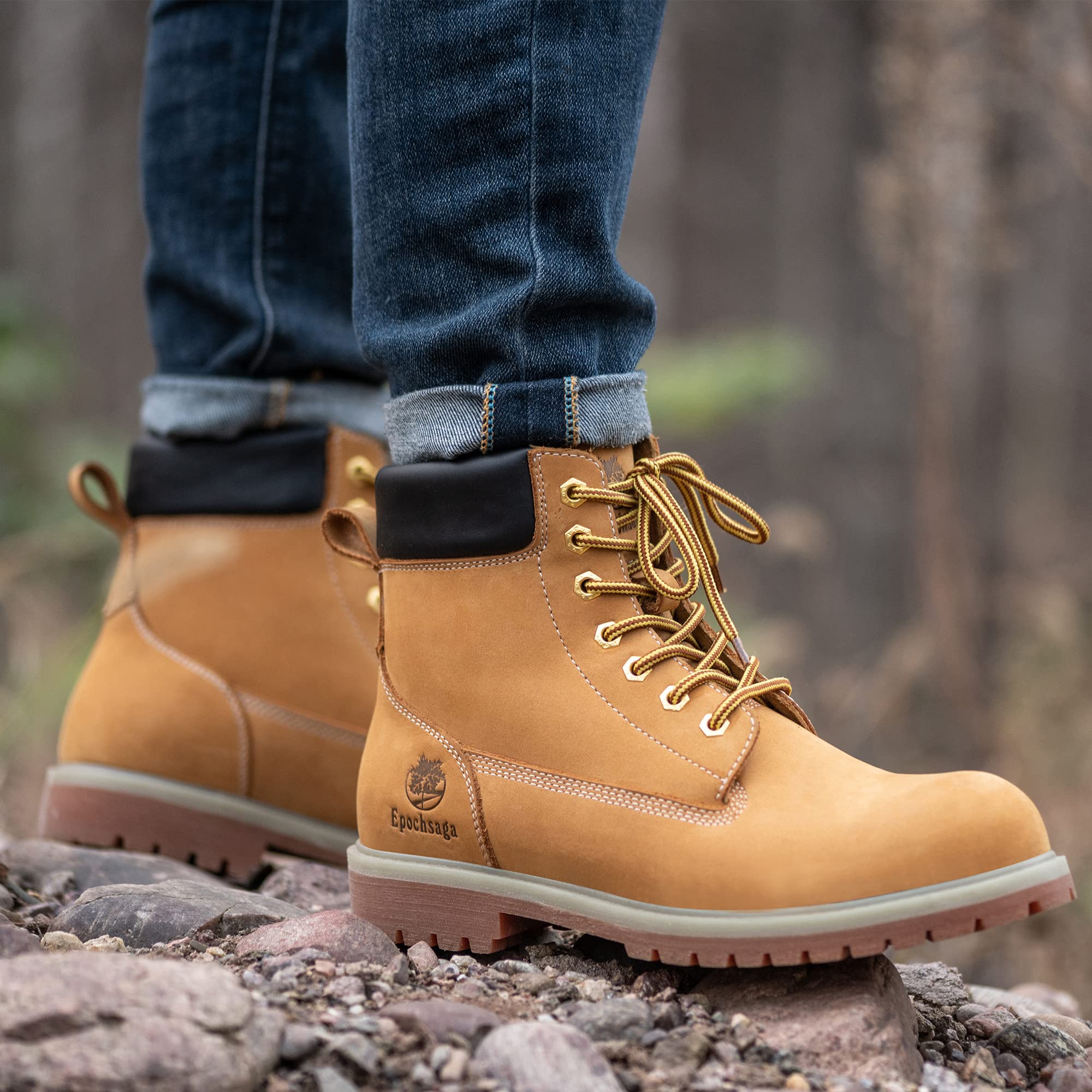 Soft Toe clásico actualizado botas de trabajo para hombres y mujeres,impermeable cuero de grano completo comodidad