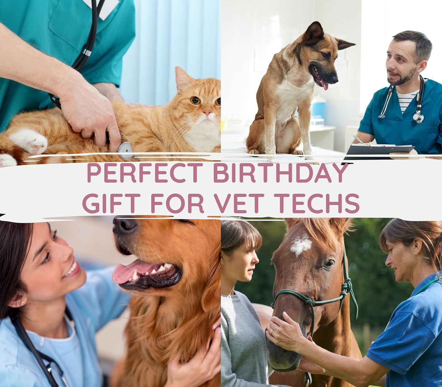 Vet Tech Gifts, Appreciation Gifts on Vet Tech Week, Gifts for Veterinary Technician, Flannel Plush Throw Blanket, 50"x 65" - Pink