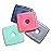 Cool Coolers by Fit & Fresh 4 Pack Slim Ice Packs, Quick Freeze Space Saving Reusable Ice Packs for Lunch Boxes or Coolers, Multi Colored