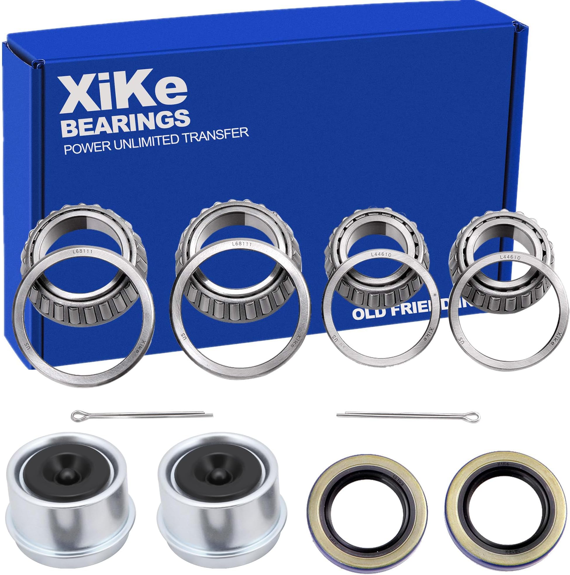 RIGID HITCH Trailer Bearing Repair Kit – For 1-3/4" To 1-1/4" Tapered Spindles (1 Axle)