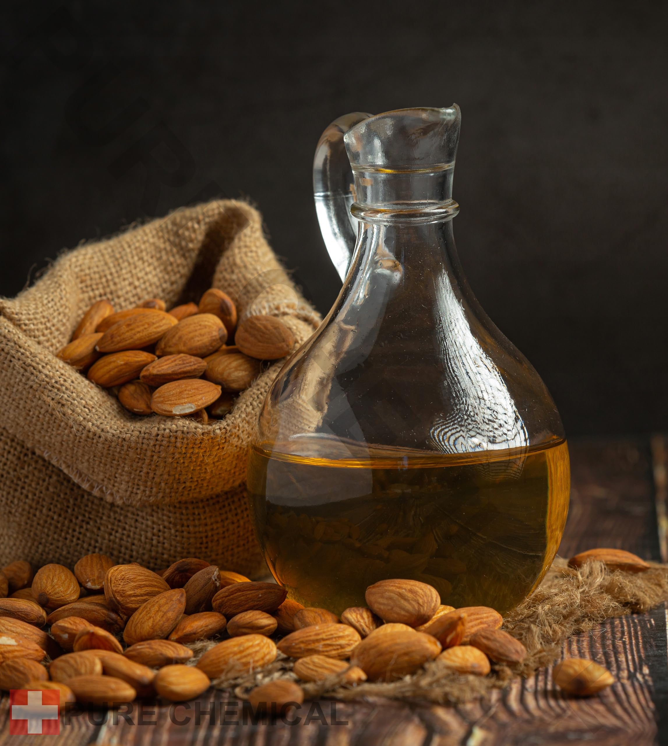 CHOSA Olio di Mandorle Dolci 5L - Olio Naturale per Viso Corpo Capelli, Idratante e Nutriente, Migliora Elasticità e Luminosità Pelle, Perfetto per Massaggi e Cura Quotidiana