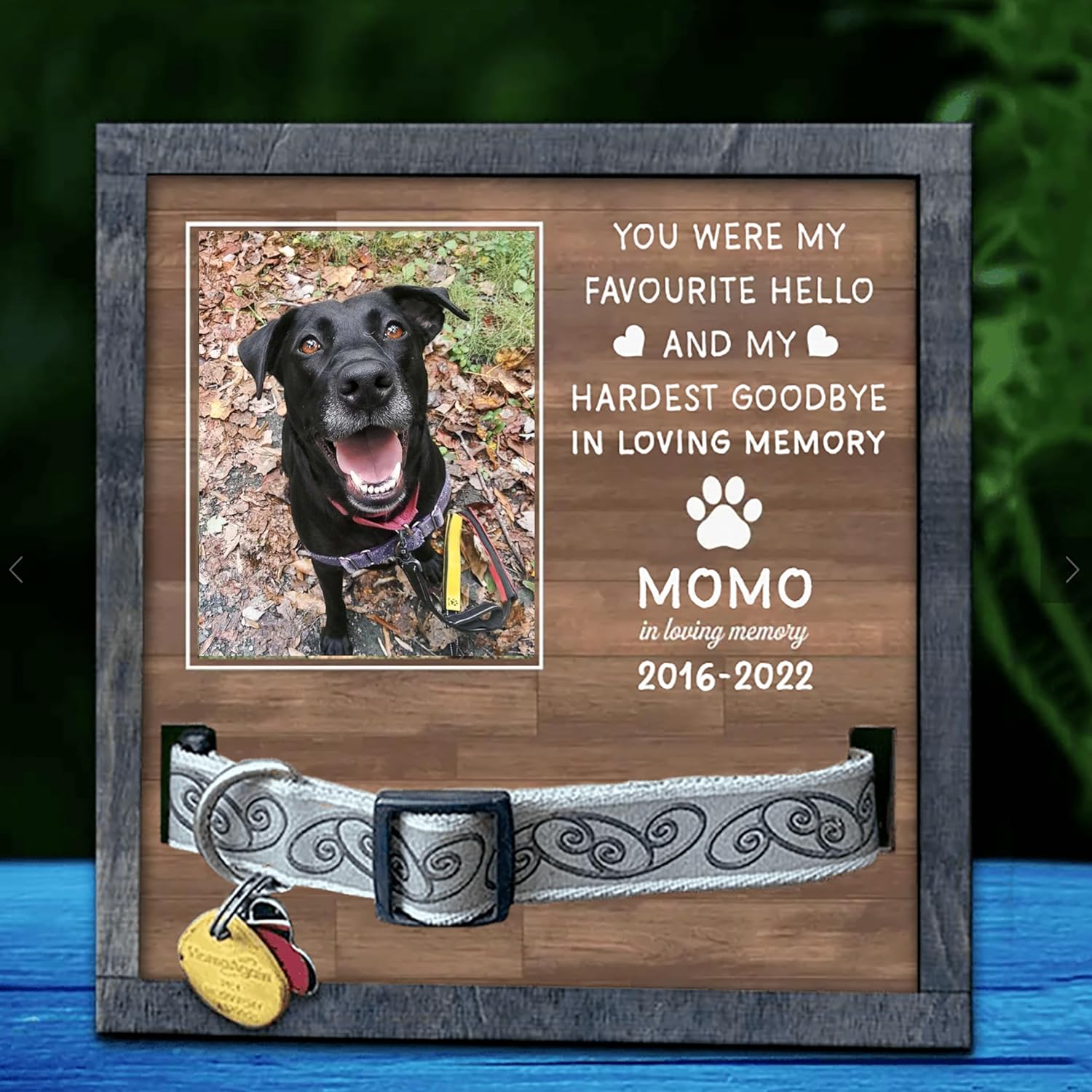 Custom Dog Memorial Gifts for Loss of Dog, Personalized Memorial Pet Photo Loss Frame - Memorial Gift Idea for Pet Owners, Customized Pet Memorial Gifts for Dogs Design 01