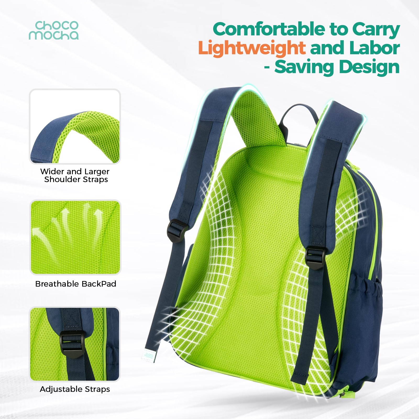 Choco Mocha Bolsa de tenis para niños, mochila de tenis para niños, bolsa de tenis junior de 16 pulgadas