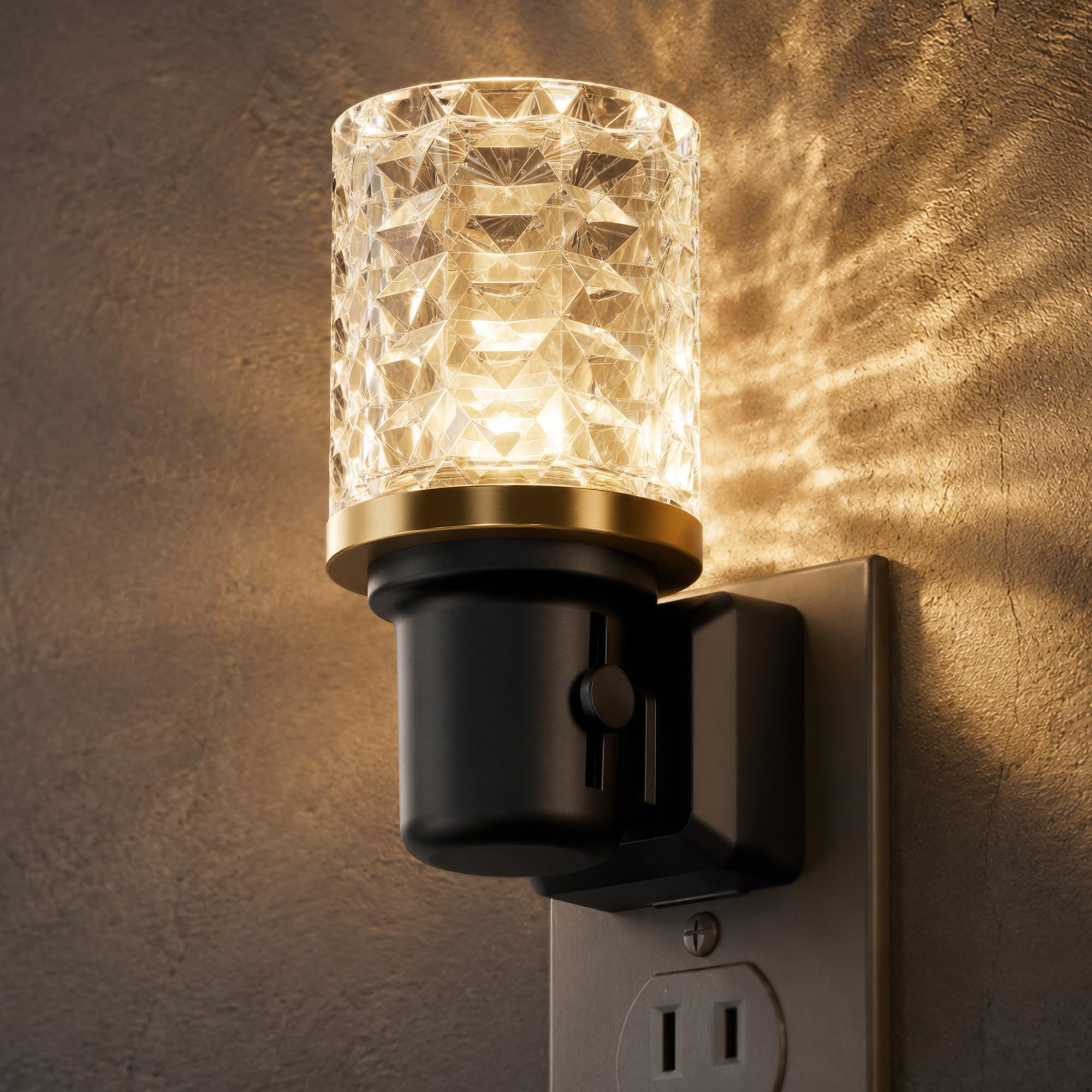JandCase LED Night Light, Dimmable Night Lights Plug into Wall, Modern Nightlight with Auto On Off Light Sensor, 3000K Soft White Night Light 0-100LM Brightness for Bathroom Hallway Bedroom Decor