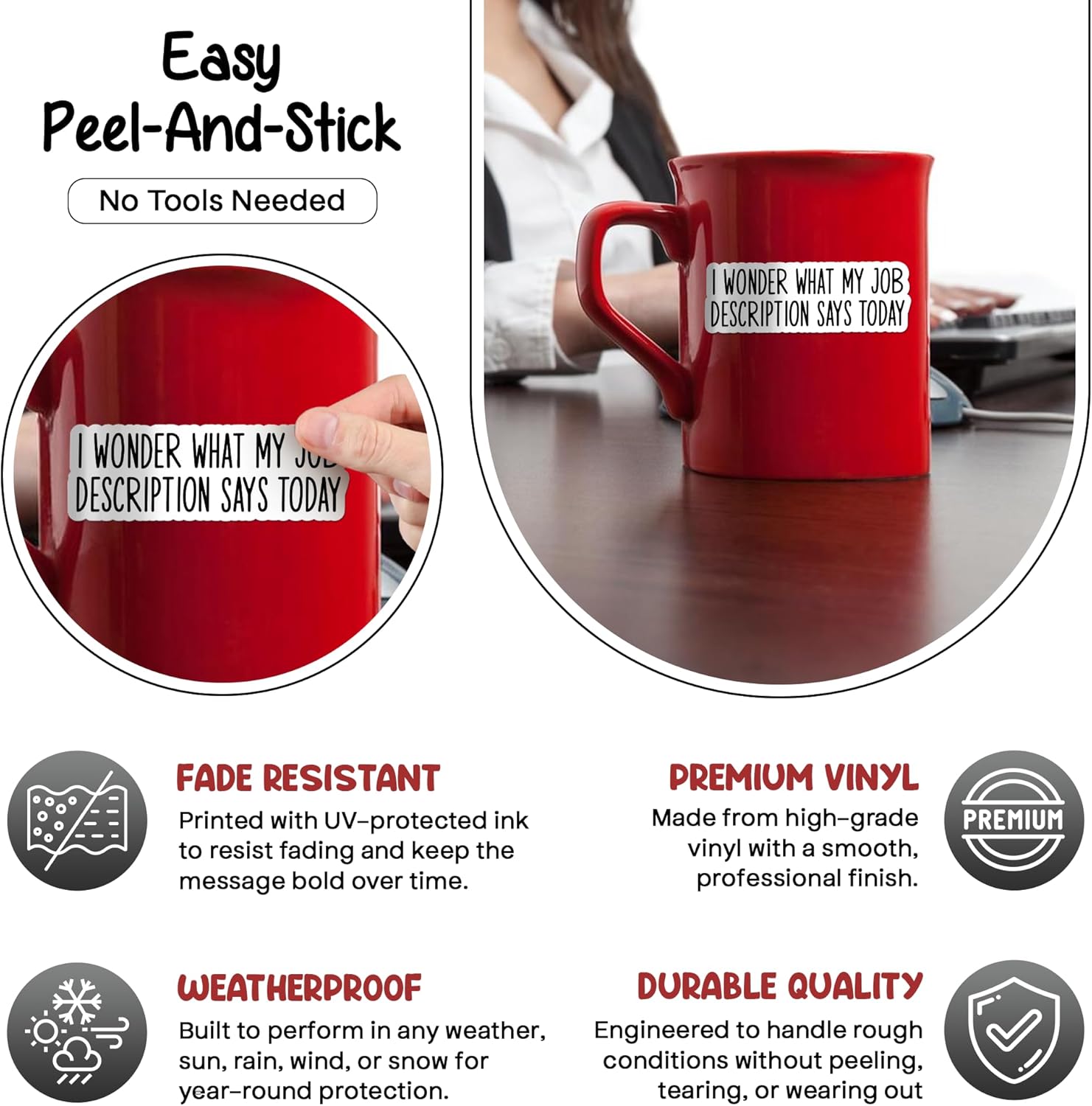 | 3 Pcs Funny Saying Stickers, Miltiple Sizes – Strong Adhesive, Durable, Weatherproof Sarcastic Funny Stickers for Adults. Perfect Stickers Workplace, Home, Businesses and Others - Image 6