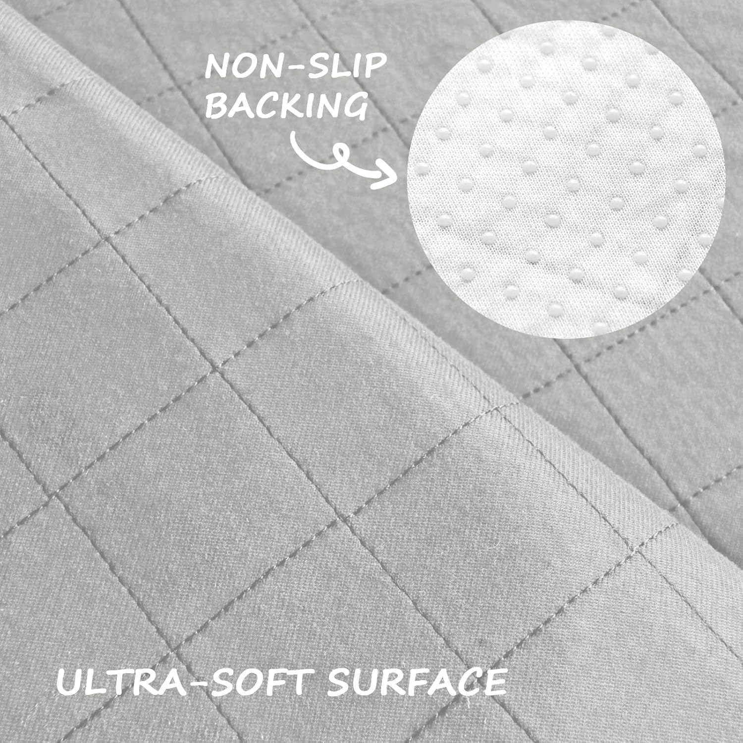 2 Pack Reusable Pee Pads for Dogs 48", Washable Round Whelping Pads, Puppy Training Pads with Non-Slip Back for Playpen/Crate, Dog Housebreaking Absorption Pad, Grey