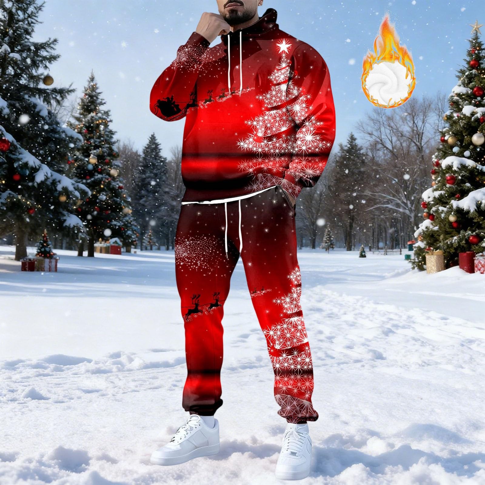 Conjunto de forro polar para fiestas y eventos festivos, elegante y cómodo para eventos invernales
