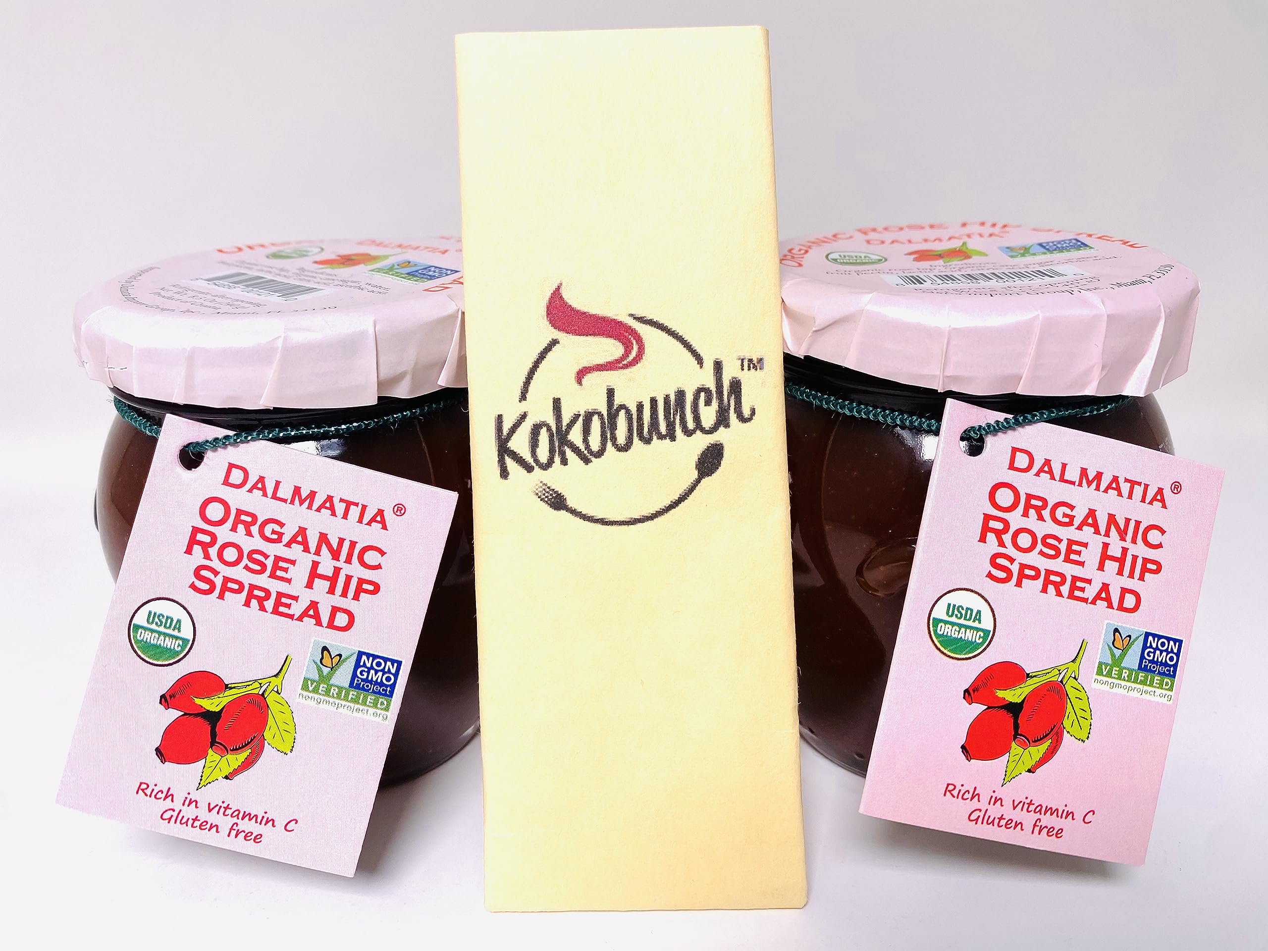Dalmatia Organic Rose Hip Spread Bundled With Kokobunch Kit 2-8.5oz Pack