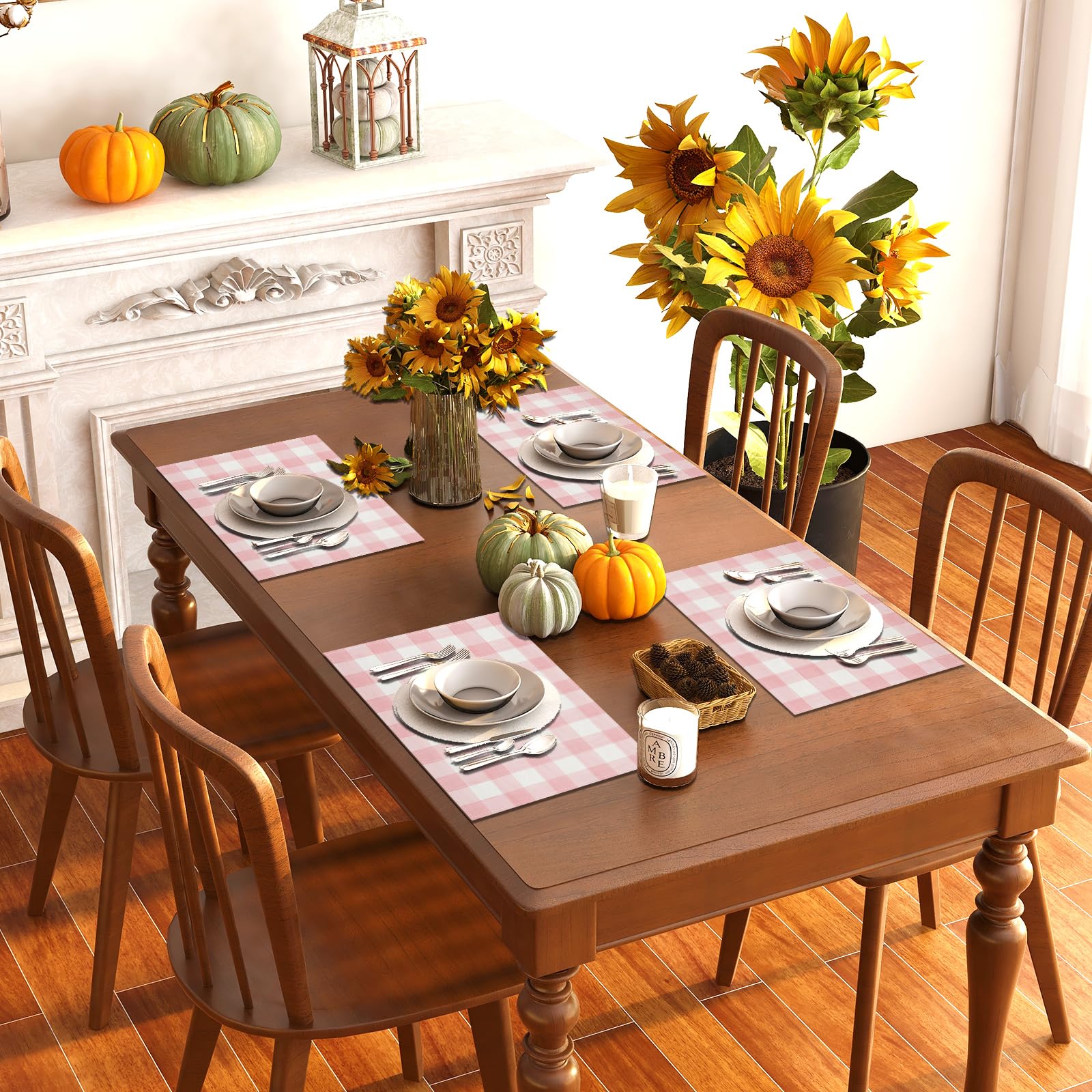 Chemin De Table à Carreaux à Carreaux De Buffle Rose ... - AWS