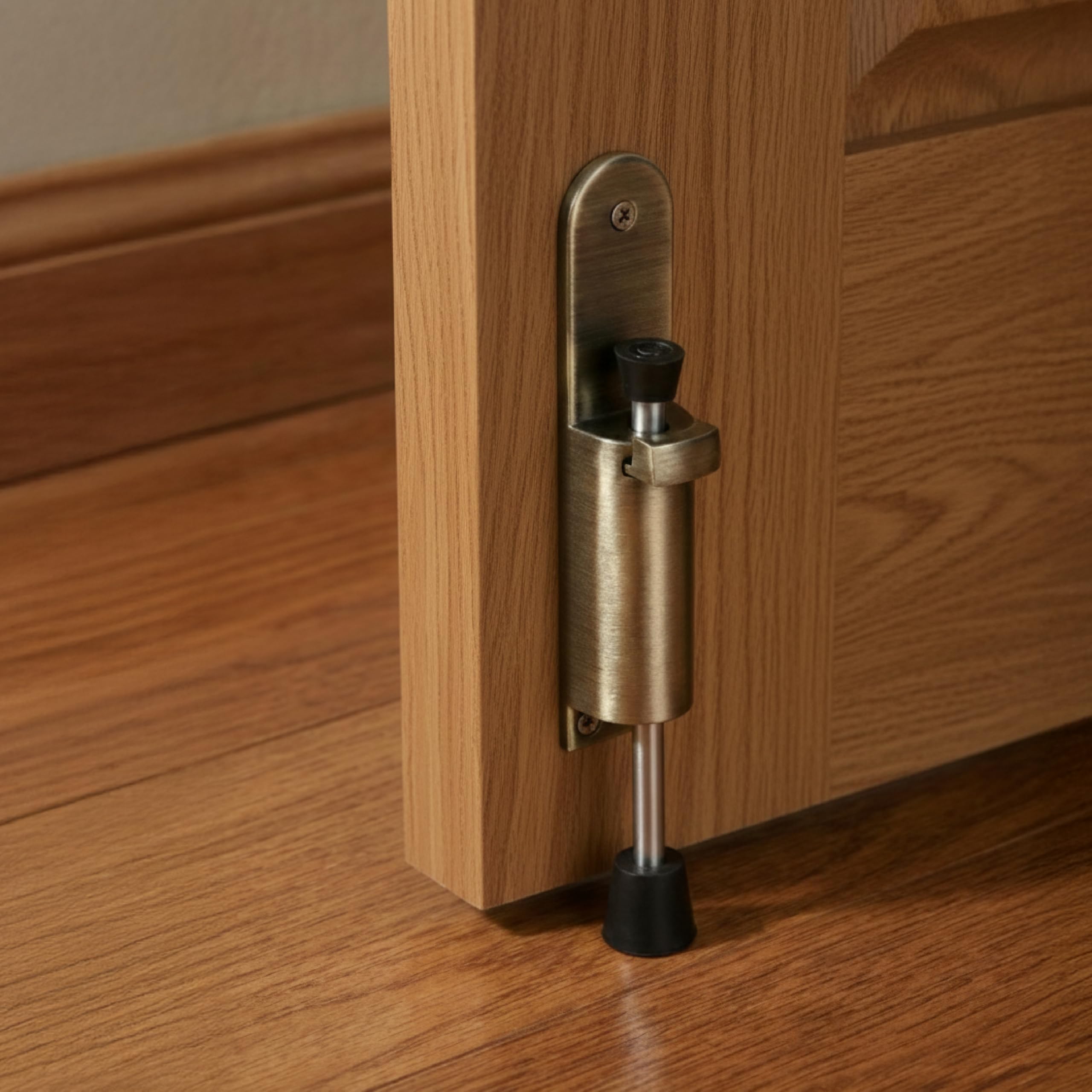LAPO Kickdown Door Stopper for Homes, Offices, On/Off Foot Operated Door Holder, Spring Mechanism, Quick to Install, 3 Years Warranty (Antique Finish, Pack of 1)-image-42