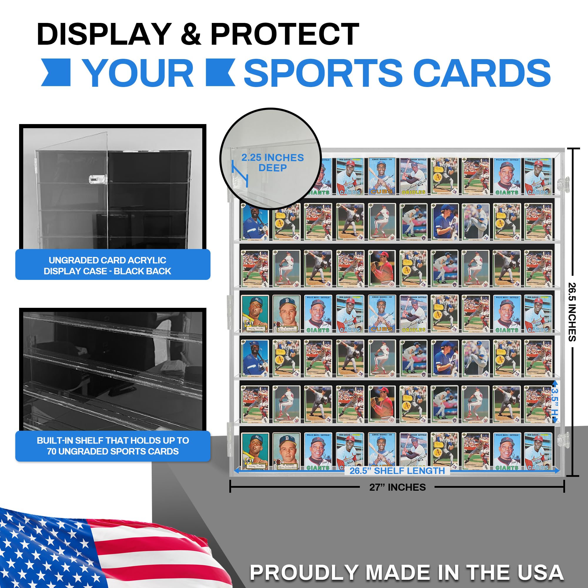 Amazon.com: PENNZONI Baseball Card Display Case