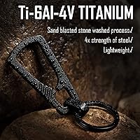 Vista 2 de Llavero con mosquetón de titanio KeyUnity, organizador EDC de liberación rápida con llavero