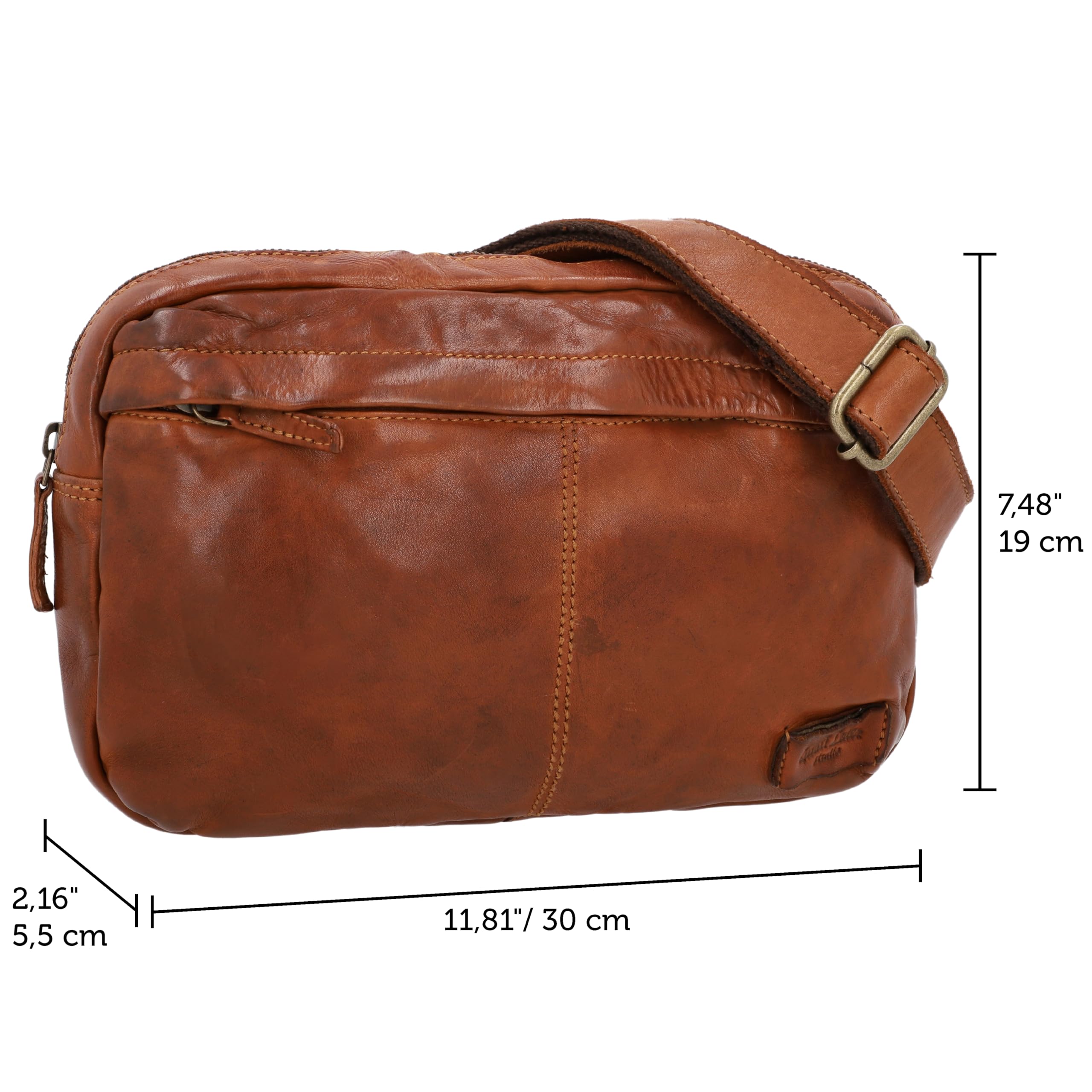 Gusti Bolso bandolera de piel Amara Bolso de mano de cuero marrón vintage cuero, marrón