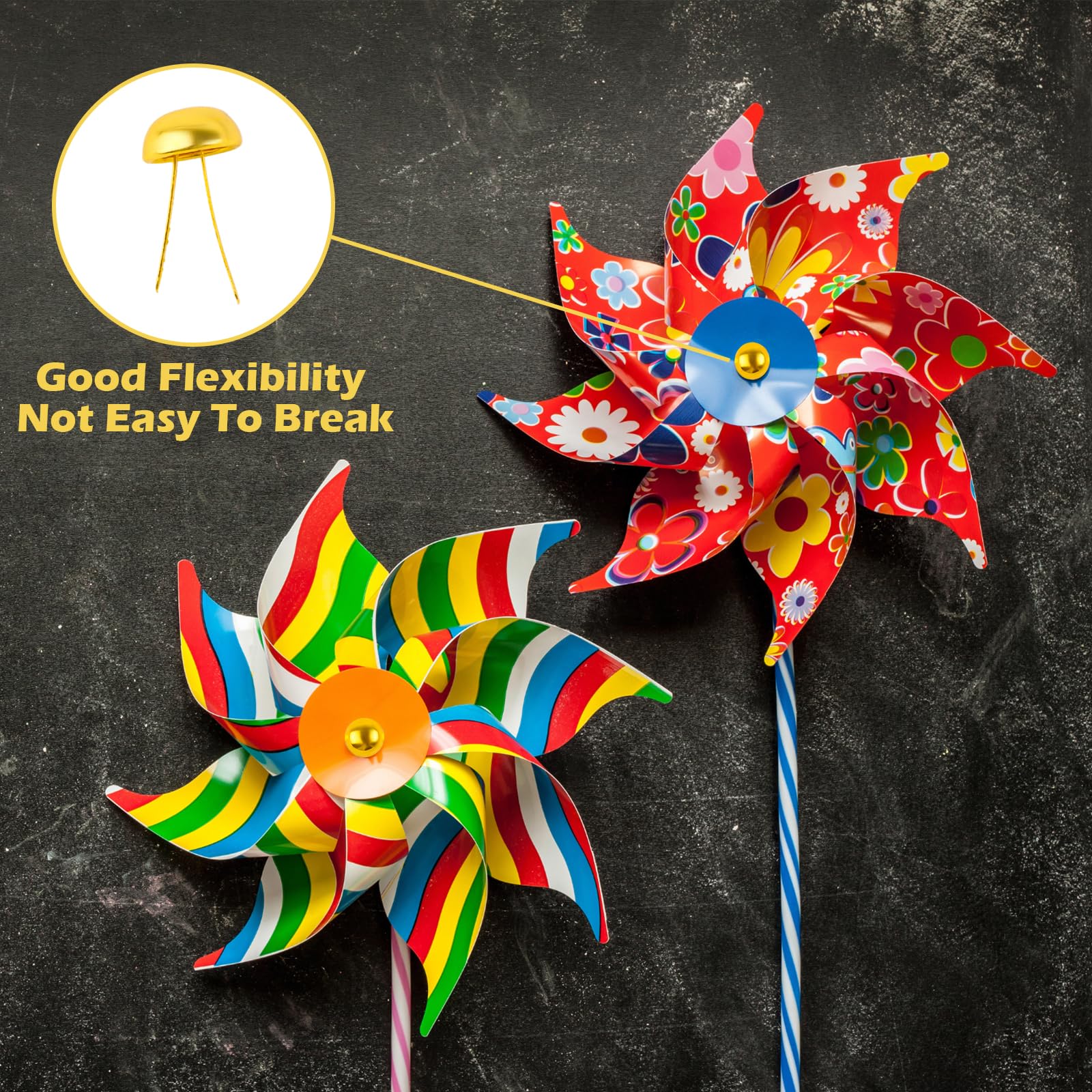 200 Fermacampioni In Metallo Dorato Per Scrapbooking - Mini Brads Per DIY E Cartotecnica - Foto 8