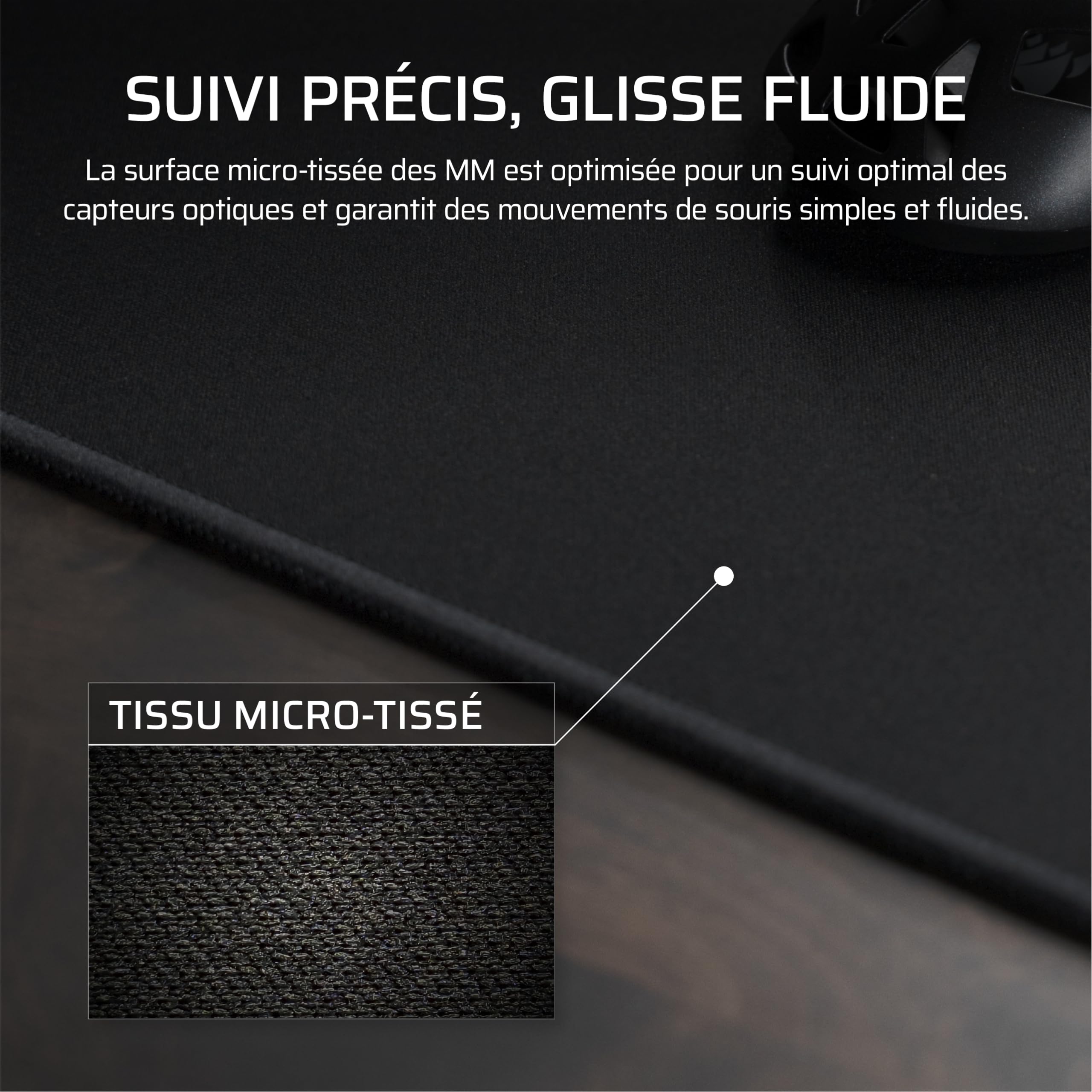Corsair MM Tapis de Souris Gaming en Tissu Anti-Effilochement – XXXL – Noir | XXXL (1220 x 590mm) – Surface Micro-Tissée, Bords Cousus Anti-Effilochement, Base en Caoutchouc Naturel