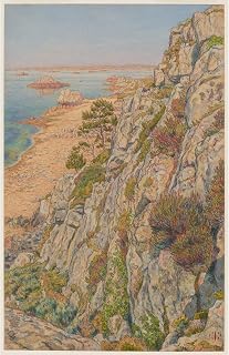 Roc Neveu – The Bird Cliff. Loguivy (1906) Unframed Art Print Giclee Poster by Henri Rivière - Ready for Framing with Customization Sizes 6x10, 9x14, 13x20, 23x36, 31x48 and 39x60 inches