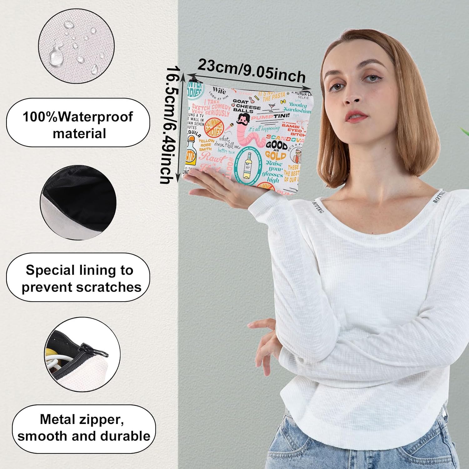 WZMPA Housewife Cosmetic Bag Housewife Fans Gift Lisa Housewife Zipper Pouch Bag Housewife TV Show Merchandise (Good as Gold) - Image 2