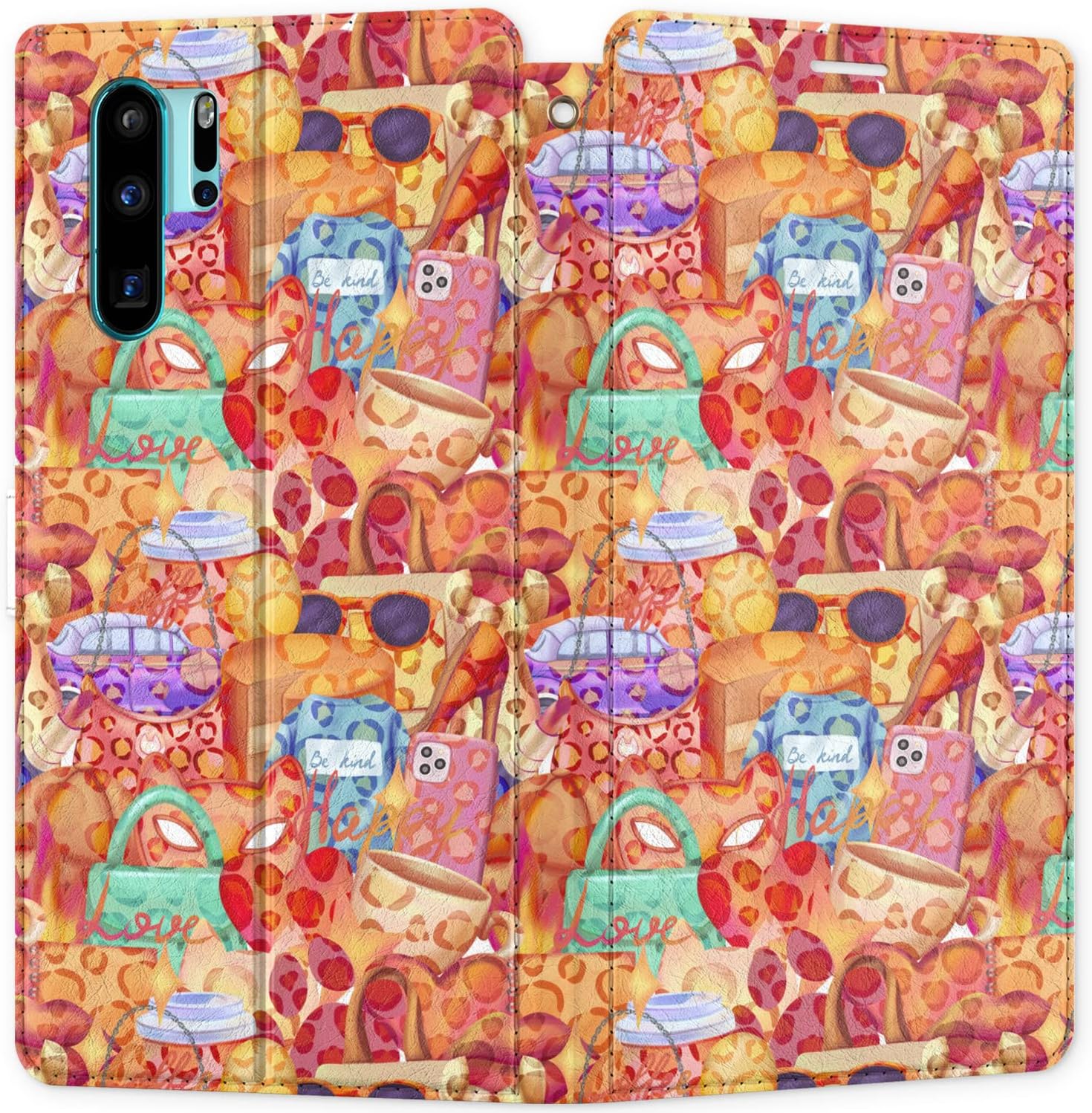 Wallet Case Replacement for Huawei P30 Pro P30 Mate 30 Pro Mate 30 Mate 20 Pro Mate 20 Girly Coffee Glam Card Holder Cheetah Cover PU Leather Magnetic Leopard Spots Flip Snap Fashion Folio image 5