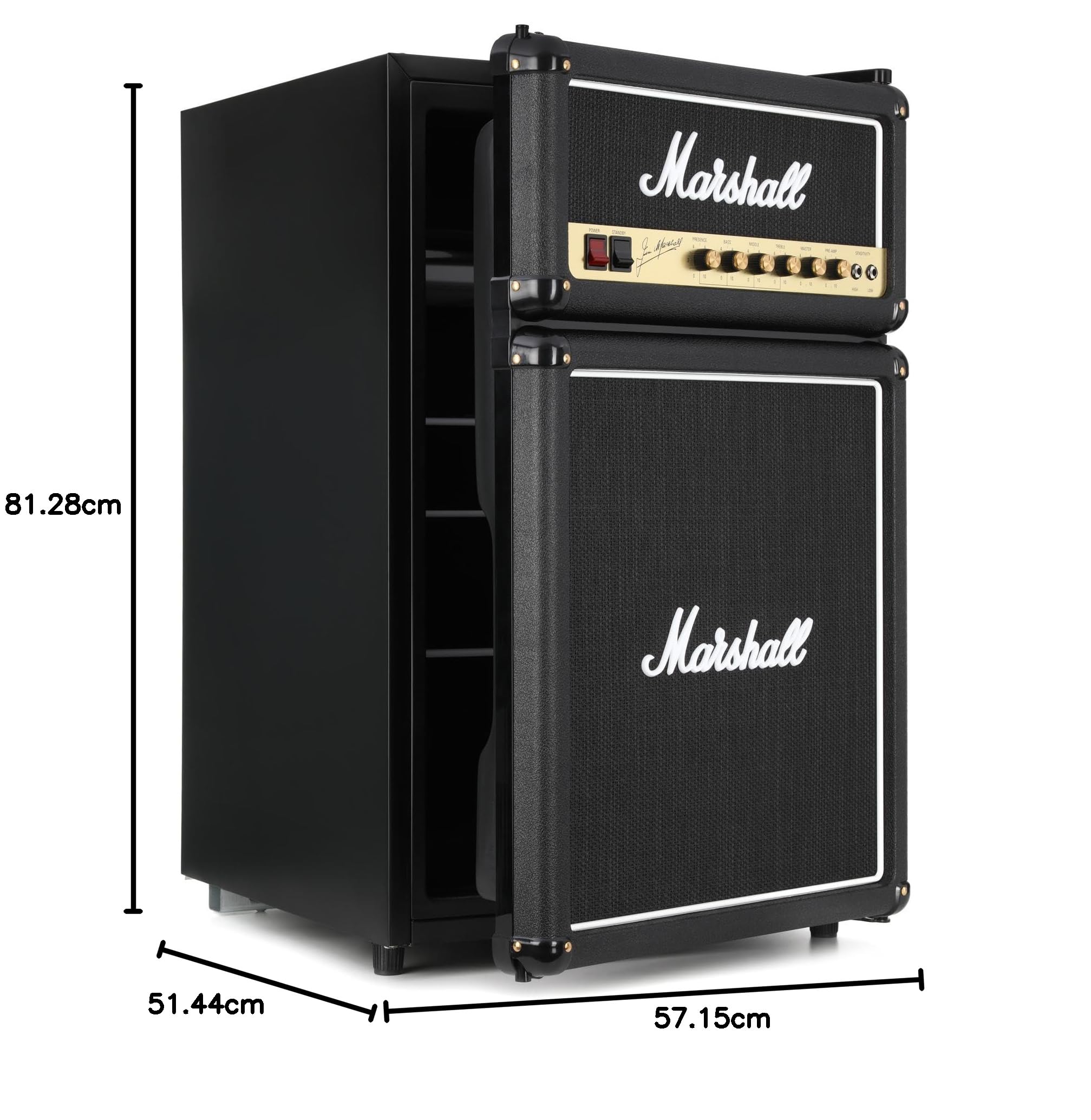 Marshall Geladeira com barra de alta capacidade MF-110-NA, preta