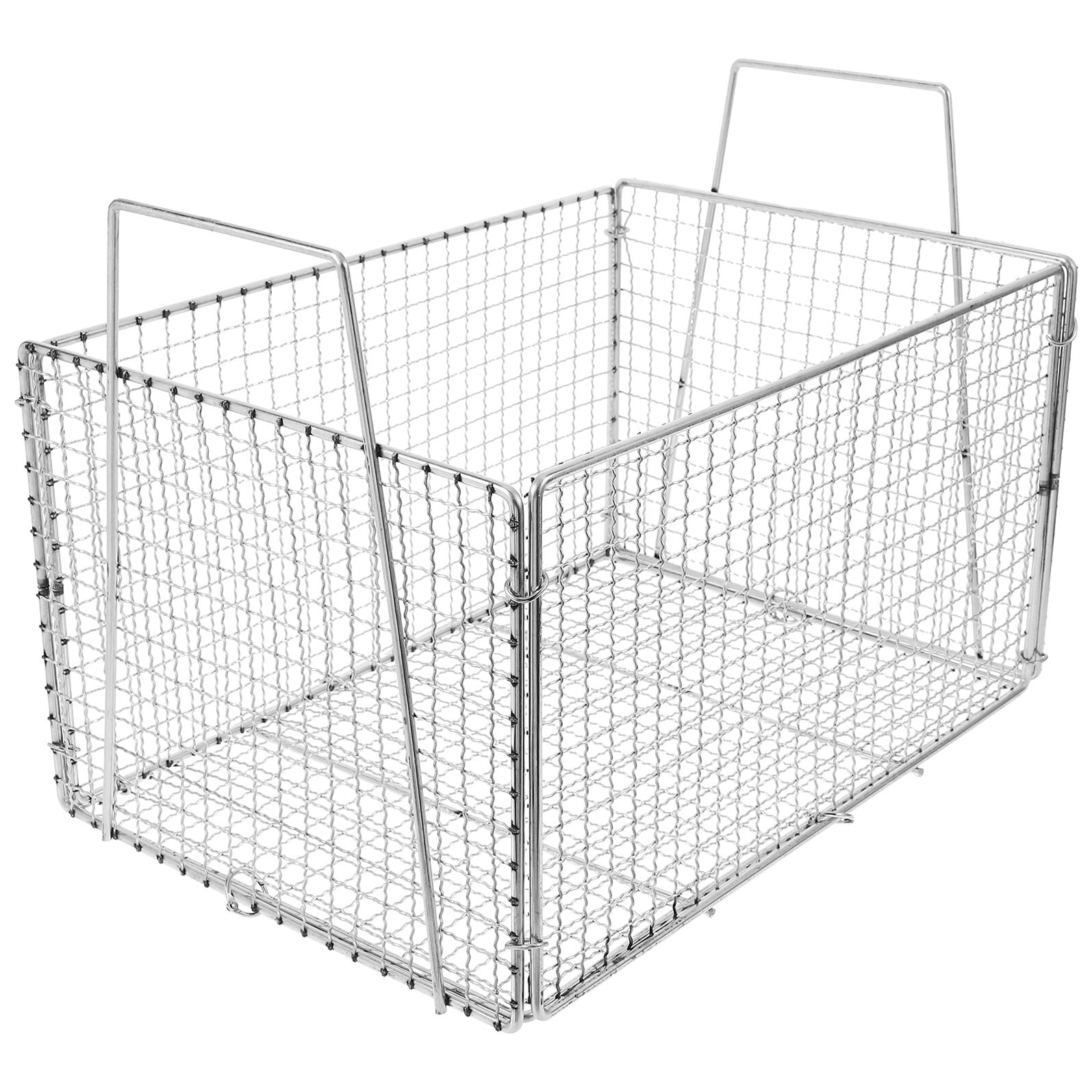 POPETPOP Cestello per Friggere Patatine in Acciaio Inox Pieghevole Piccolo, Cestino Scolapasta Multifunzione per Cucina e Ristoranti, Filtro Olio Riutilizzabile e Leggero per Lavaggio