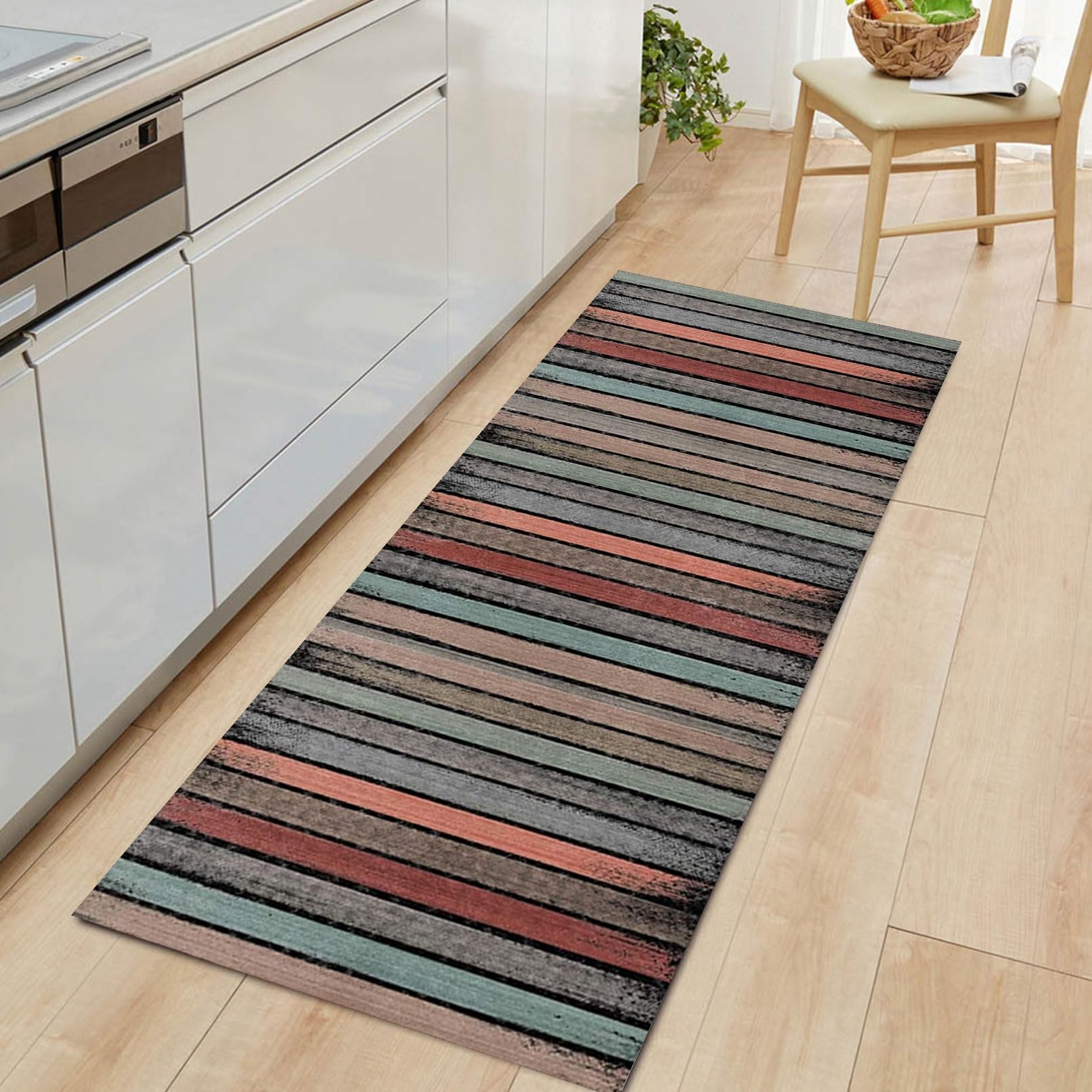 Tapis de couloir long 120x320 cm lavable et antidérapant modèle G