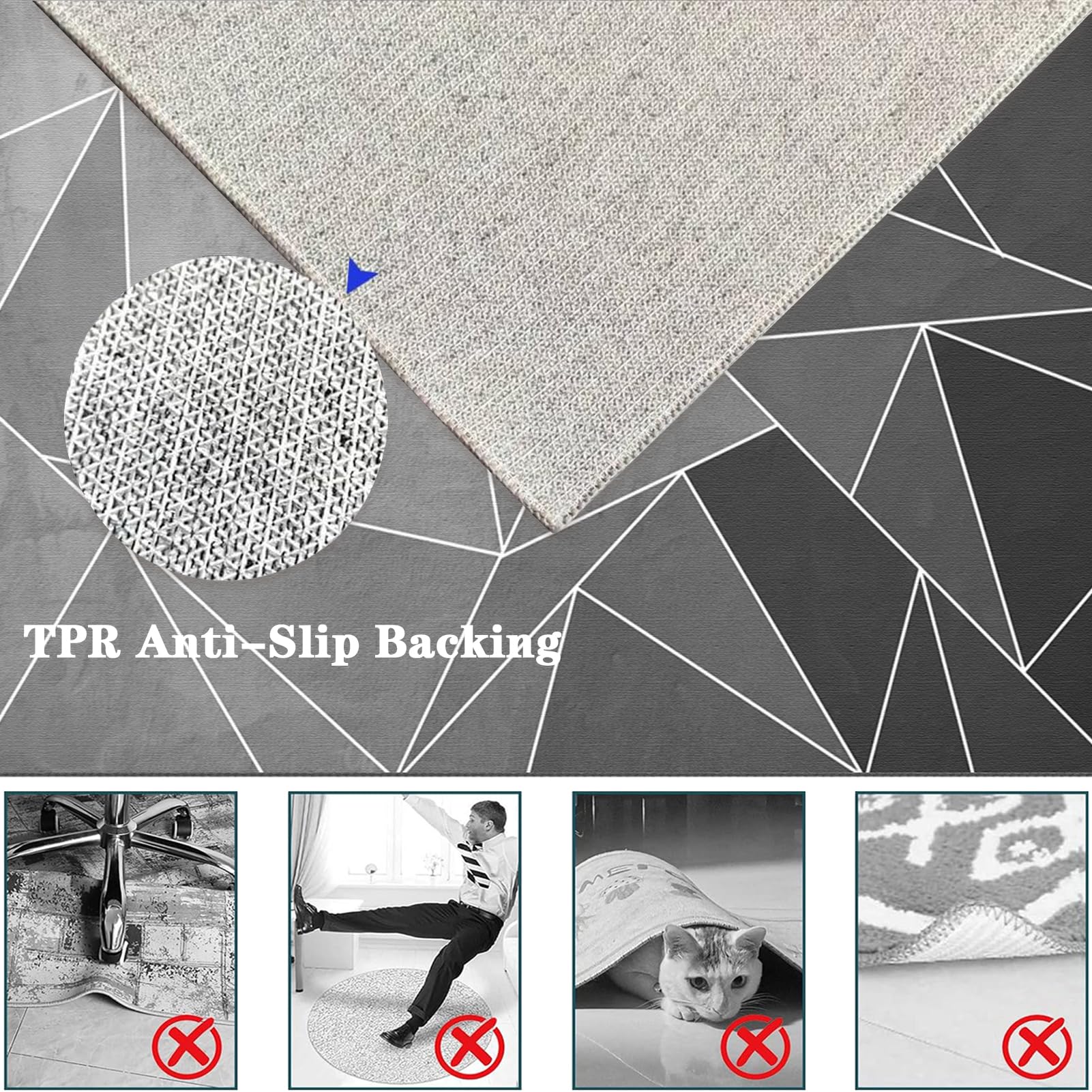 Schreibtischstuhl Unterlage - Boden schutzmatten Gaming - Bodenschutzmatte für Hartböden - Gaming Teppich Stuhlunterlage - Teppich bürostuhl geeignet für Laminat Parkett Fliesen 70 x 120 cm