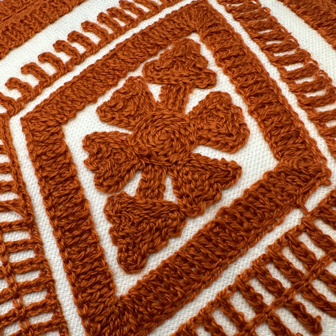 Alysheer Haftowana dekoracyjna poszewka na poduszkę lędźwiową 30 cm x 50 cm, klasyczny boho geometryczny wzór haftowany bawełniana prostokątna poszewka na poduszkę na sofę kanapę salon sypialnia