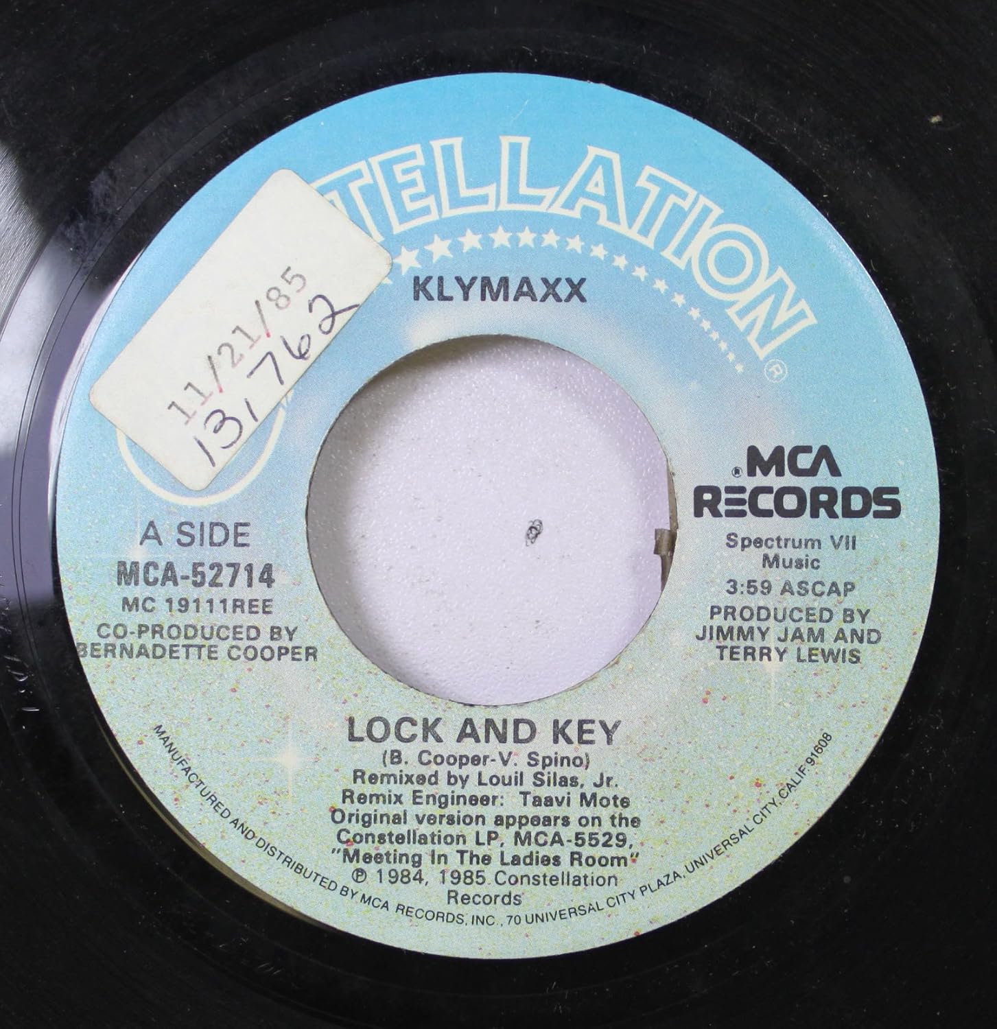 Klymaxx 45 RPM Record Lock And Key/I Betcha CDs & Vinyl