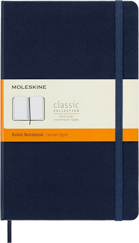 Classic Notebook, Large, Ruled, Sapphire Blue, Hard Cover (5 x 8.25)