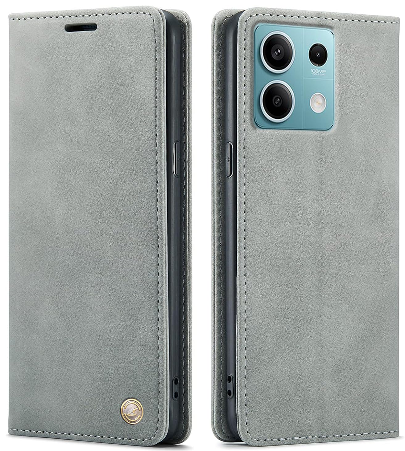 ClickCase for Redmi Note 13 Pro 5G Sheepskin Series Faux Leather Wallet Flip Case with Video Stand & Magnetic Closure Lightweight Flip Cover for Redmi Note 13 Pro 5G (Grey) (B0D8PSW9XT) Amazon Price History, Amazon Price Tracker
