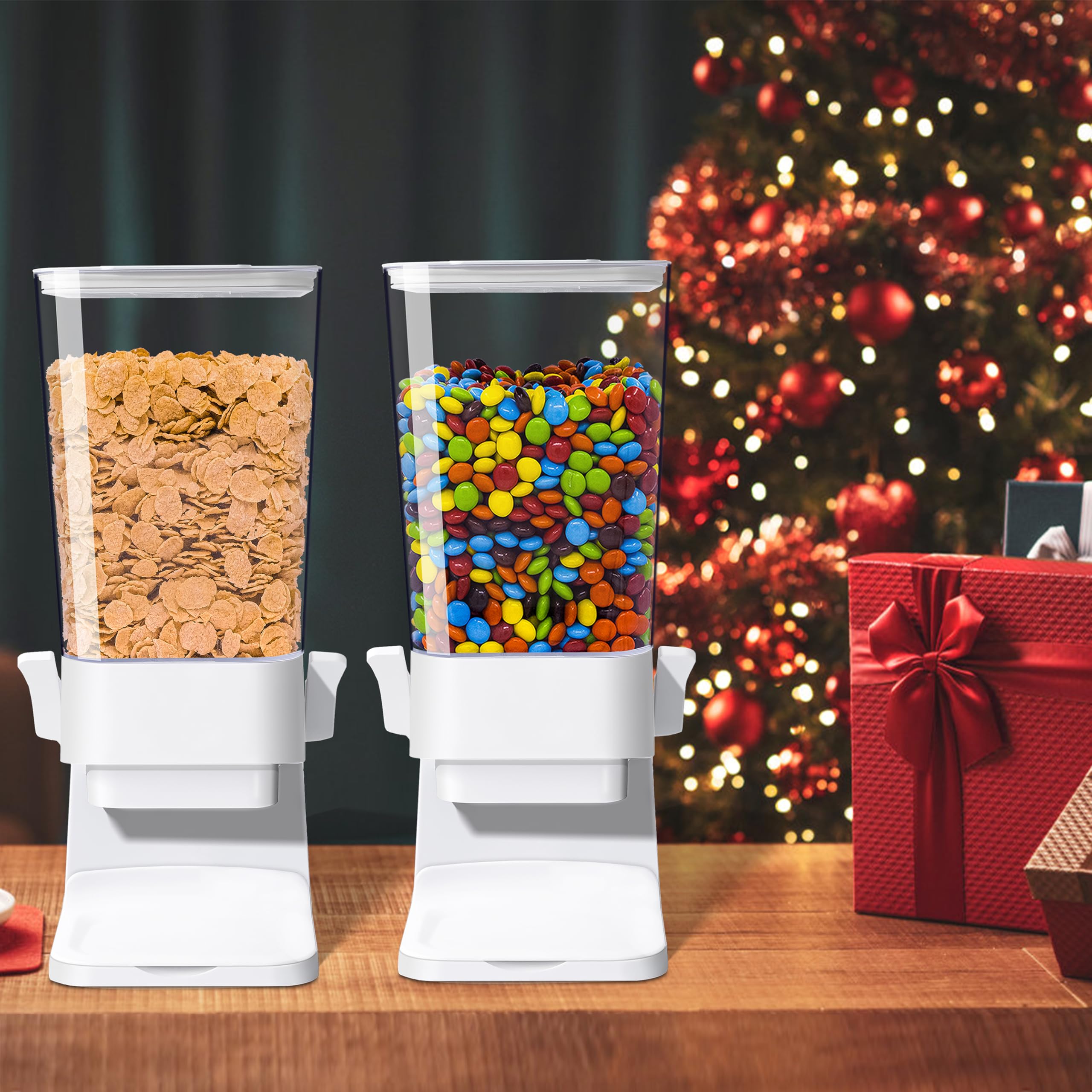 Dispensador de cereales para encimera, dispensador de almacenamiento de contenedores de cereales de 5 L para despensa, dispensador grande de cereales de alimentos secos, no es fácil de triturar